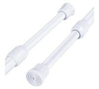 HOTUT 2 Pcs Tension Rod for Curtains, 40-70cm Net Curtain Rods Extendable, No Drilling Rustproof Adjustable Small Spring Tension Rods Extendable Cupboard Bars for Closet, Kitchen, Bathroom, Cupboard