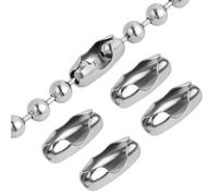 HOTUT 24 Pcs Blind Chain Connectors, 4.5mm Ball Chain Connectors for Roller, Roman Vertical Blind Spare Parts Metal Ball Chain Cord Connectors for Vertical Blinds and Curtain Repair, Stainless Steel