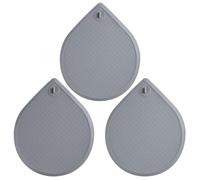 HOTUT 3 PCS Silicone Tub Stopper, Silicone Bath Plug Tub, Powerful Suction Tub Stopper, Drain Stopper, Silicon Drain Stopper for Shower for Kitchen Sink & Basin, Bathtub and Bathroom Plug - Grey