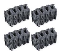 HOTUT 32 PCS Building Blocks City Train Tracks Set, City Train Tracks, 32 Curved Rails, Classic Train Tracks Accessories, Construction Toy Set Compatible with with All Major Brand