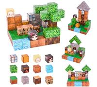 HOTUT 60 Pcs Magnetic Building Blocks Set, Build-A-World Mine Blocks For Kids, STEM Sensory Toys for 3+ Year Old Boys & Girls, Creative, Safe Magnetic Constructions Toys for Kid
