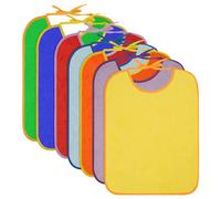 HOTUT 7Pcs Baby Feeding Bibs,40CM×30CM Soft Towelling Unisex,Organic Cotton,Highly absorbent,Weaning Toddler Bib,for Toddler Infant Kids