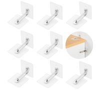 HOTUT 8 Pack Metal Furniture Straps, Baby Proofing Furniture Wall Anchor, Adjustable Safety Straps, Anti Tip Wall Anchor Secure Cabinet, Wardrobe to Wall Protect Toddler and Pet from Falling Furniture