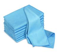 HOTUT 8 x Microfibre Glass Cloths, 40×30cm, Lint Free and Ultra Fine Cleaning Cloths for Windows, Mirror, Screen, Car Windscreen