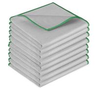 HOTUT 8 x Ultra Fine Microfiber Cloths for Glass, 30 x 30 cm Professional Glass Cleaning Cloth, Double-Sided Lint Free Microfibre Cleaning Cloth for Polishing Wine Glass, Windows and Mirrors