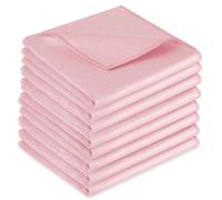HOTUT 8 x Ultra Fine Microfiber Cloths for Glass, 30 x 30 cm Professional Glass Cleaning Cloth, Double-Sided Lint Free Microfibre Cleaning Cloth for Polishing Wine Glass, Windows, Mirrors