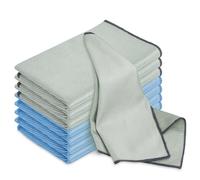 HOTUT 8 x Ultra Fine Microfiber Cloths for Glass, 30 x 40 cm Professional Glass Cleaning Cloth, Double-Sided Lint Free Microfibre Cleaning Cloth for Polishing Wine Glass, Windows and Mirrors