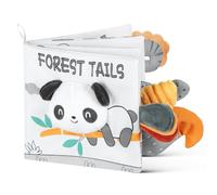 HOTUT Baby Books, Newborn Sensory Soft Books Toy, 3D Animals Tails Crinkle Sensory Touch and Feel Baby's Cloth Book, Early Development Learning Baby Bath Toys Gift for 0-12 Months Boys Girls, Panda