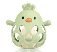 HOTUT Baby Sensory Teething Toy with Rattle,Grasping Ball,1st Boy Girl Easter Basket Gifts,Easy to Grip Soft and Safe,Silicone Relief Chew Teether,for Newborn 3 6 9 12 18 Months,Autistic Toddler