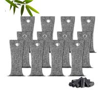 HOTUT Bamboo Charcoal Air Purifying Bags,12×75g Natural Activated Charcoal Bags,Removes Odors and Moisture,Activated Car Air Freshener,Bags Odor Eliminator for Home,Car,Pets,Bathroom