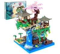HOTUT Cherry Blossom Tree Building Set, Japanese Sakura House Lights Kit 2705 Pcs, Micro Bonsai Building Brick Gift for Adults Kids
