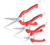 HOTUT Compact Snips,Garden Pruning Scissors,3Pcs Small Multi-Purpose Pruning Shears,Razor Sharp Garden Snips,for Delicate & Light Pruning & Topiary Work,for Tree Pot Plant Flowers