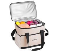 HOTUT Cooler Bag,17.5L Insulated Lunch Bag, Picnic Bag, Reusable Leakproof Lunch Tote Bag with Side & Front Pockets, Insulated Picnic Lunch Bag, Dual Compartment Thermal Bag for Lunch/Work/School