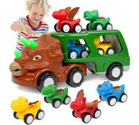 HOTUT Dinosaur Truck Toy for Kids 3-5 Years Old, 5 in 1 Dinosaurs Truck Toys for Boys & Girls for Toddler