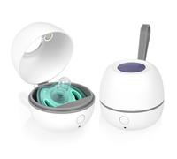 HOTUT Dummy Steriliser, Portable UV Steriliser, Mini UV-C Sanitizer Box for Pacifier, Type-C Rechargeable, Auto Shut-Off, Kills 99.9% of Bacteria, Baby Pacifier Steriliser On The Go(Small)