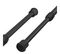 HOTUT Extendable Curtain Poles Shower Curtain Rail 30-50cm Tension Rods for Curtains, 2 Pcs Adjustable Telescopic Rods Extendable Curtain Tension Rod, No Drill Shower Pole for Kitchen Bathroom Window
