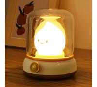 HOTUT Flameless Candles Lamp, Baby Night Light Nursery, Led Candles, Cute Silicone Flame Lamp with Candlelight Mode, Adjustable Dimmable Rechargeable Night Light for Kids, Girls, Teenager Bedroom
