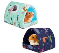 HOTUT Guinea Pig Bed,2pcs Cave Cozy Hamster Small Animal Beds Hideout,Warm Guinea Pig House,Washable Small Animal House Cage Accessories for Chinchillas,Hamsters,Dwarf Rabbits