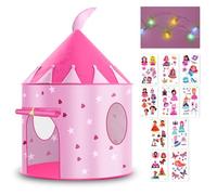 HOTUT Kids Play Tent, Pop Up Tents for Kids with Multi-Coloured Star Lights, Princess Castle Playhouse for Children, Foldable Pop Up Playhouse Fun Toy for Girls & Boys, Birthday Presents for Girls