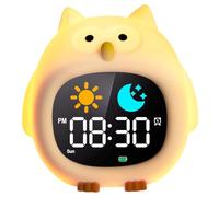 HOTUT Kids Sleep Training Clock With Night Light - 6 Sleep Sound Machine, Time to Wake With Snooze for Toddlers