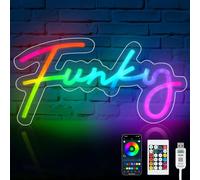 HOTUT LED Gaming Neon Light, USB Powered Gaming Neon Signs, Dream RGB Colorful Game Controller Neon Light for Wall Decoration, Gamer Neon Sign with Remote Control & APP Control & USB Button Control