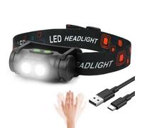 HOTUT LED Head Torch, Head Torch Rechargeable with Motion Sensor and Magnetic Base, COB Headlamp Super Bright Headlight, IPX4 Waterproof, for Power Cuts, Emergency, Running, Hiking