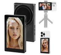 HOTUT Magnetic Phone Vlog Selfie Monitor Screen Accessories, 4" Magnetic Mount Wireless Connection for iPhone & Android, Using Phone Rear Camera for TikTok VLOG YouTube Live Stream