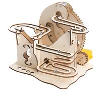 HOTUT Marble Run 3D Wooden Puzzle, Self Assemble (33 Pcs) Mechanical Gear Drive, Electrical 3D Puzzle, Mechanical Model Building Craft for Teens and Adults