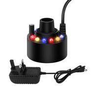 HOTUT Mini Mist Maker,12 LED Mister Fogger,Mini Fog Atomizer,Water Fountain Pond Fog Machine Atomizer Air Humidifier,Pond Fog Atomizer,Mist Fountain for Pond Perfect for Halloween,Christmas Decor