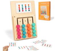 HOTUT Montessori Boys Toys Age 4-5-6 Wooden IQ Puzzle Game Birthday Gifts for 4-7 Year Old Boys Educational Learning Toys for 3+ Year Olds, Toys for 4 5 6 Year Old Boy Girls, Maze Game with 12 Cards