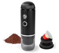 HOTUT Portable Espresso Maker, 19 Bar Pressure Travel Coffee Maker, 12V Battery-Operated Extra Small Espresso Machine, One Button Operation