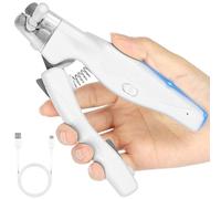 HOTUT Professional Pet Nail Clipper,Rechargeable Cat Claw Clippers with Safety Guard and Light,Cat Nail Clippers with Nail File in Handle, Anti-Splash Design,for Cat,Small Dog,Rabbit,Birds