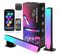 HOTUT Smart LED Light Bars,2 Packs TV Backlight Gaming Lights,Entertainment Lighting,RGB Flow Light Bars,Remote Control and App Control,Music Sync for PC,Ambient Lighting