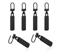 HOTUT Spare Zipper Pull, 6 PCS Detachable Metal Zipper Pull Tabs, Zipper Pull Replacement, Handle Zip Slider Extender, Replacement Metal Zipper Gripper for DIY Clothes Bags Jacket Coat Suitcase