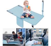 HOTUT Toddler Airplane Bed,Airplane Seat Extender for Toddler Rest,Kids Airplane Seat Extender Travel Bed,Plane Seat Extender Kids,Airplane Travel Essentials for Kids Rest Legs Lie Down on Plane(Blue)