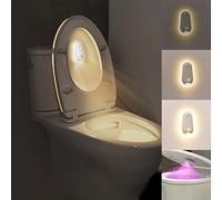 HOTUT Toilet Bowl Night Light, Motion Activated Toilet Night Light - Warm White, USB Chargeable Bowl Seat Lamp, Fun & Cool Bathroom Accessory, Gifts for Men Dads Fathers Day Christmas