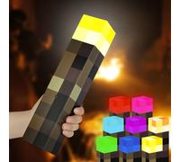 HOTUT Torch Lamp with Wall Mountable, 11 in LED Wall Torch Night Light, 8-Color Night Lamp, USB Rechargeable for Nightstand Torch Light with Flame Effect & Timing, Video Game Gifts and Collectibles