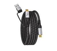 HOTUTUKI usb a to usb c cable 2M Multi Functional 2in1, type c charger,20Gbps High Speed data transfer,4K@60Hz UHD Video 5A/100W usb-c Cord Compatible with Thunderbolt 3/4, Braided