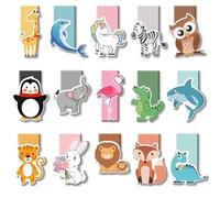 HOTUVEP Magnetic Bookmarks for Kids, 15pcs Cute Animals Large Bookmarks Magnet Clip Set, Birthday Christmas Gifts for Kids Students Book Lovers, School Rewards, Book Companion