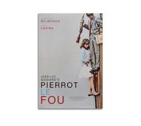 hotv Pierrot Le Fou Poster Wall Art Canvas Posters Room Decorative Aesthetic Poster Print Decor Posters 08x12inch(20x30cm) Unframe-style