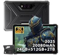 HOTWAV R9 Plus Rugged Tablet, 11 Inch 2K FHD+ Waterproof Tablets 24GB + 512GB/TF 2TB Android 14 Tablet, 20080mAh Battery, 64MP+16MP, Octa-Core, Dual SIM 4G/WLAN 5/IP68&IP69K/Face ID/GPS/OTG/Gemin AI