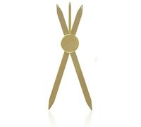 HOTWE Brow Measuring Tool for Mapping, Stainless Steel Compass Eyebrow Ruler for Microblading Eyeliner Semi Permanent Makeup (Golden)