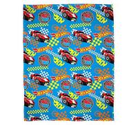 Hot Wheels Fleece Throw - Blue - 100x150cm