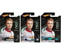 HotWheels Nico Rosberg Set Of 3 Race Cars GGC34