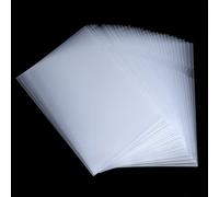 Hotyin 30Pcs A4 Cut Flush Folders, Plastic Clear Document Folders, Top and Side Opening Transparent Project File Cover - 180 Micron PP - for School Office Home