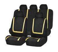 HotYou Car Seat Covers, Full Set Front & Rear Universal Resistant Covers Set, Auto Interior Accessories Universal Car Seat Cover Protector,Removable and washable,Yellow