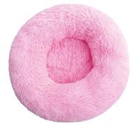 HotYou Cat Donut Bed - Dog Mattress for Indoor Pets 2.5-45KG, Washable Round Cat Beds for Small, Medium, Large Dogs, Fluffy Calming Anti Anxiety Kitten Bed,Pink 2,100 CM（<25KG）