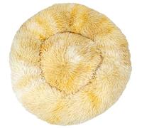 HotYou Cat Donut Bed - Dog Mattress for Indoor Pets 2.5-45KG, Washable Round Cat Beds for Small, Medium, Large Dogs, Fluffy Calming Anti Anxiety Kitten Bed,Yellow 2,100 CM（<25KG）