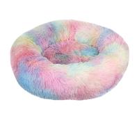 HotYou Cat Donut Bed - Dog Mattress for Indoor Pets 2.5-45KG, Washable Round Cat Beds for Small, Medium, Large Dogs, Fluffy Calming Anti Anxiety Kitten Bed,Rainbow,60 CM（<9KG）