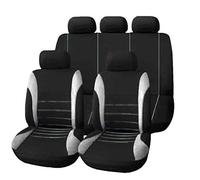 HotYou Classic Car Seat Covers Set Front & Rear complete with headrest Covers,Removable and washable,Grey